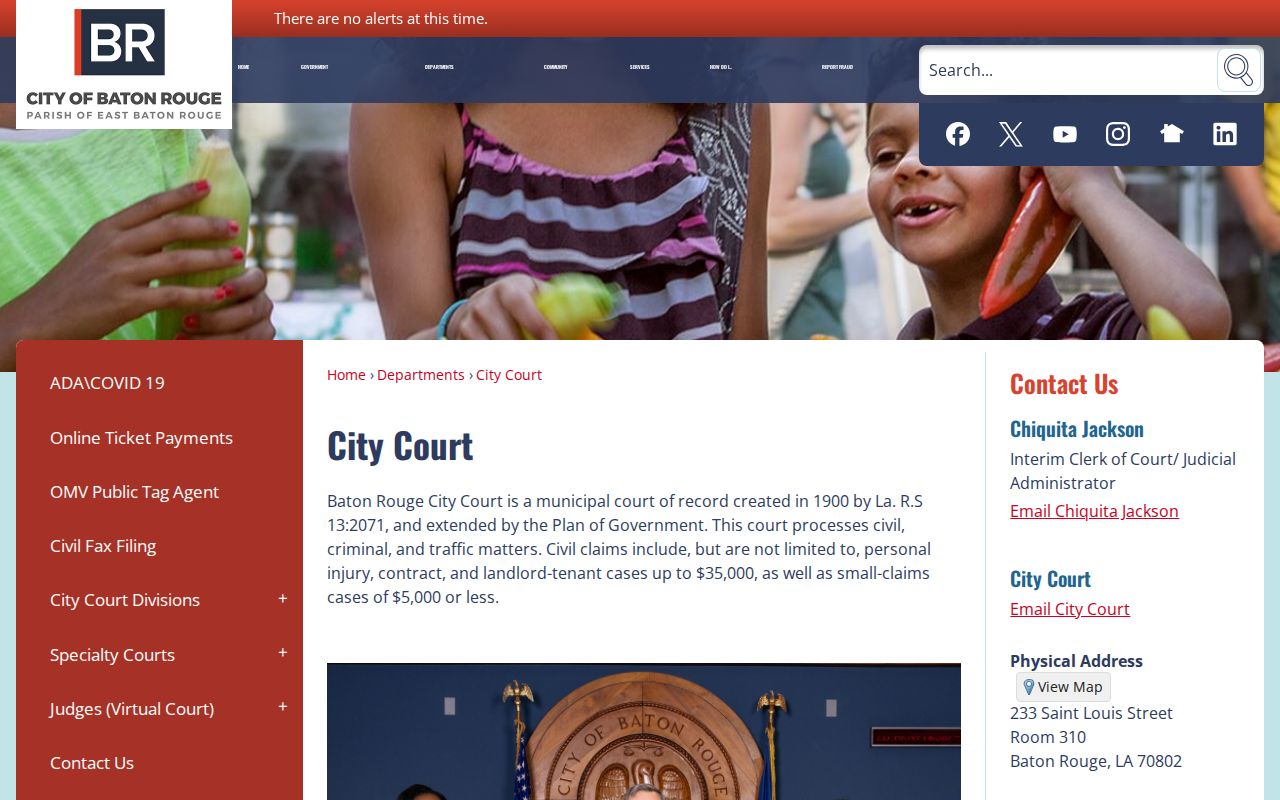 East Baton Rouge Parish court docket Baton Rouge City Court official information